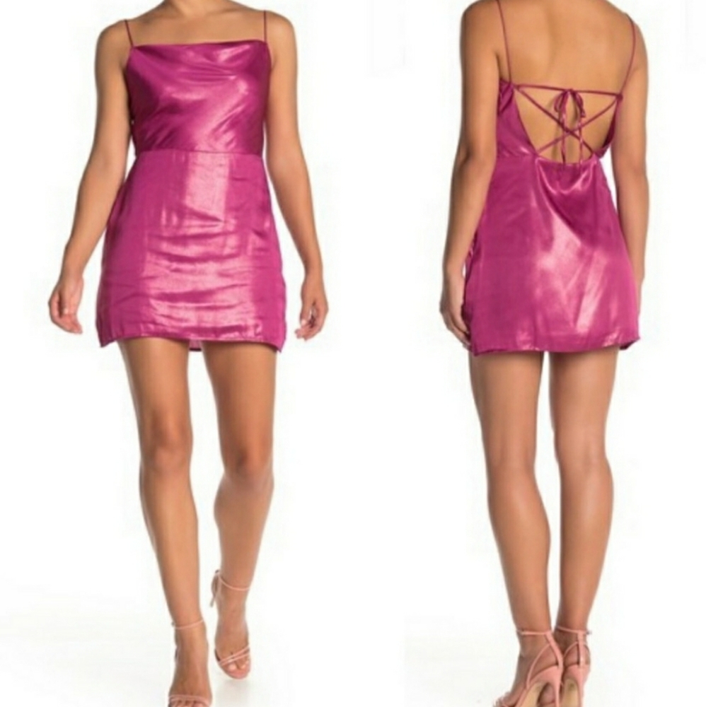KENDALL&KYLIE FUSCHIA/ROSEGOLD DRESS